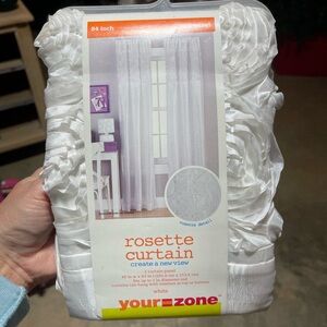 Your Zone white rosette curtain panel